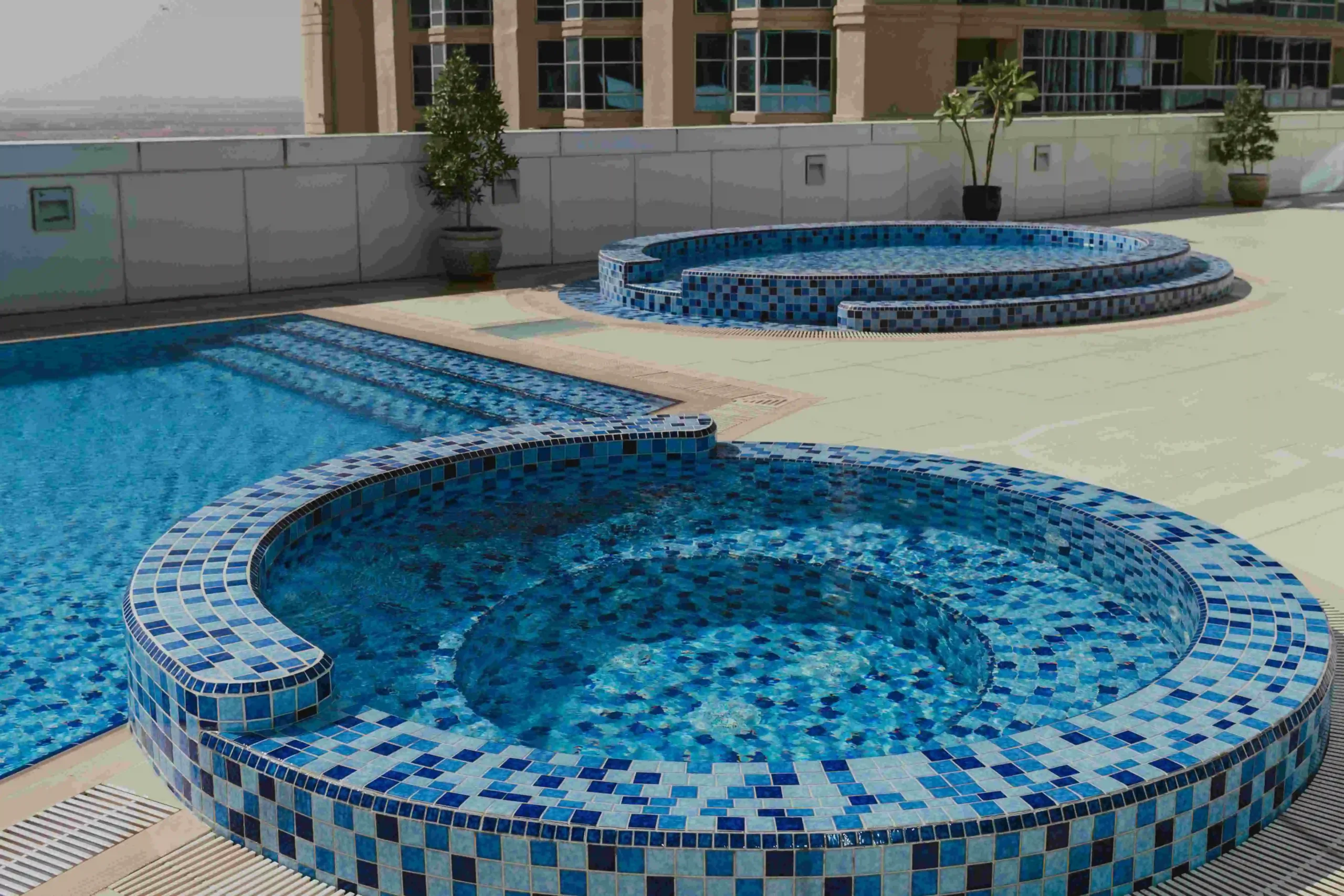 Backyard swimming pool with plumbing repair completed in a Palm Coast, FL home